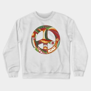 Vintage Psychedelic Peace Symbol Crewneck Sweatshirt